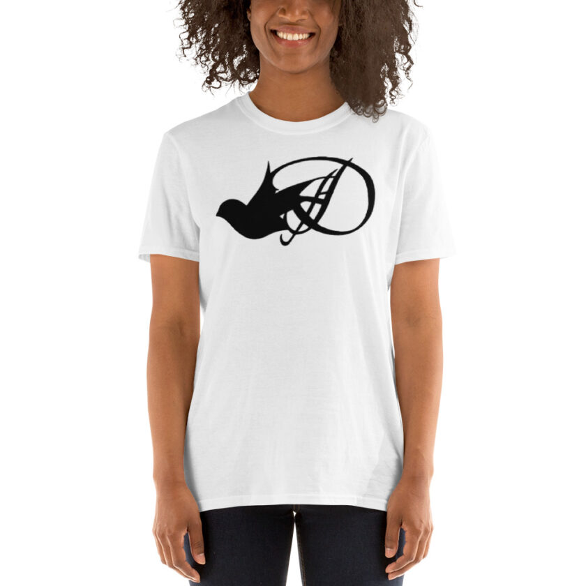 Black "D" Logo Short-Sleeve Cotton Unisex T-Shirt