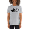 Black "D" Logo Short-Sleeve Cotton Unisex T-Shirt - Image 3