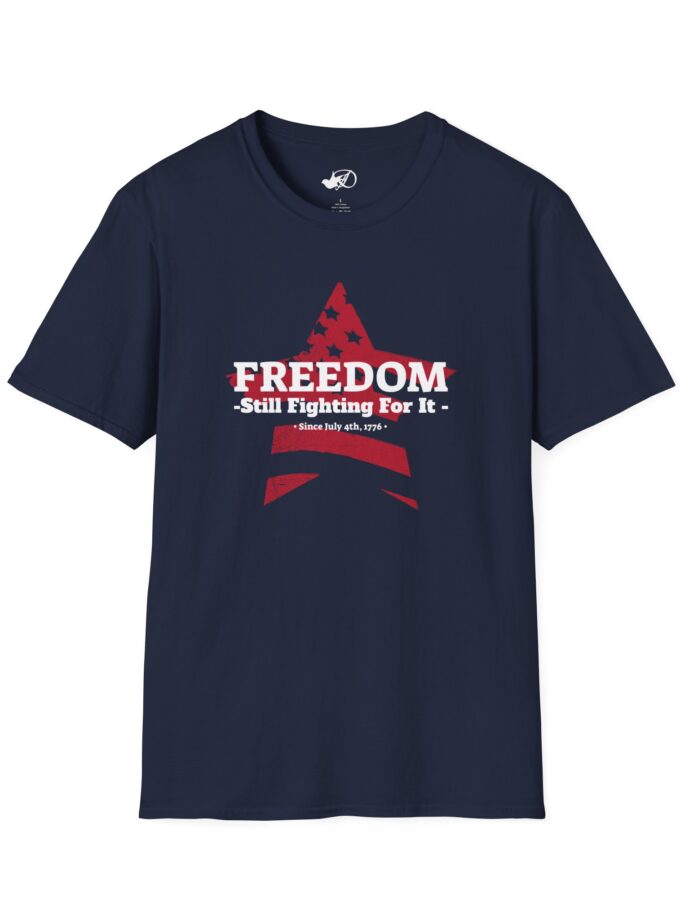 Patriotic Freedom T-Shirt | Unisex Softstyle Tee, Independence Day Gift, Casual Wear, Memorial Day Apparel, Star Design