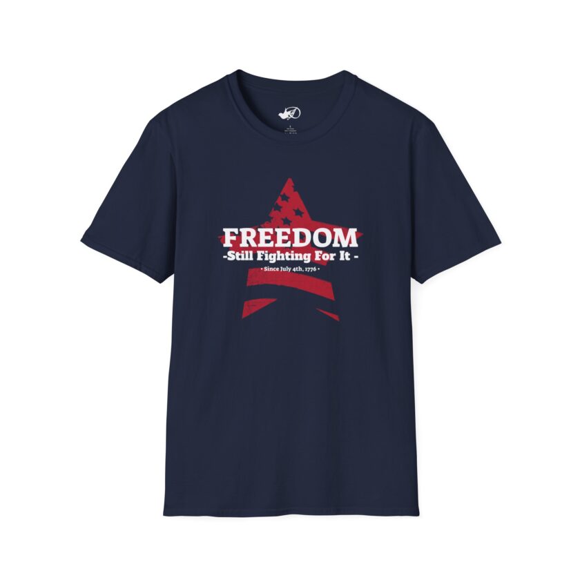 Patriotic Freedom T-Shirt | Unisex Softstyle Tee, Independence Day Gift, Casual Wear, Memorial Day Apparel, Star Design