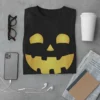 Halloween Pumpkin Smile T-shirt -SmartPrintsInk Designs - Image 3