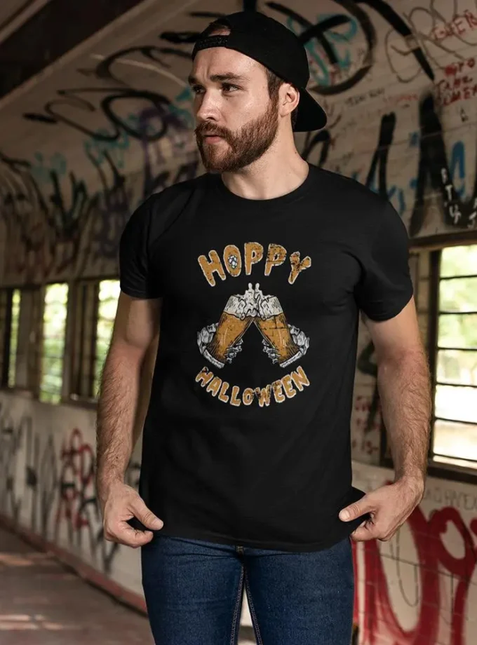 Hoppy Halloween T-shirt -SmartPrintsInk Designs