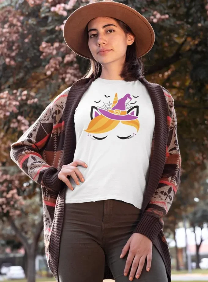 Halloween Unicorn T-shirt -SmartPrintsInk Designs