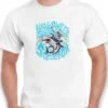 Halloween Shark Skeleton T-shirt -SmartPrintsInk Designs - Image 2