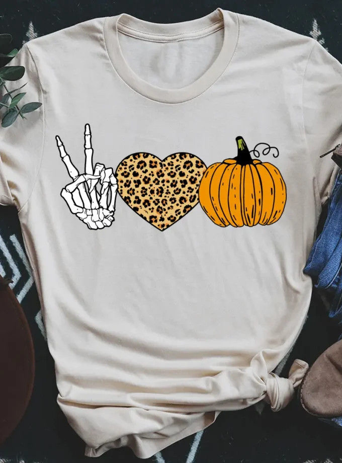 Peace Love Halloween T-Shirt