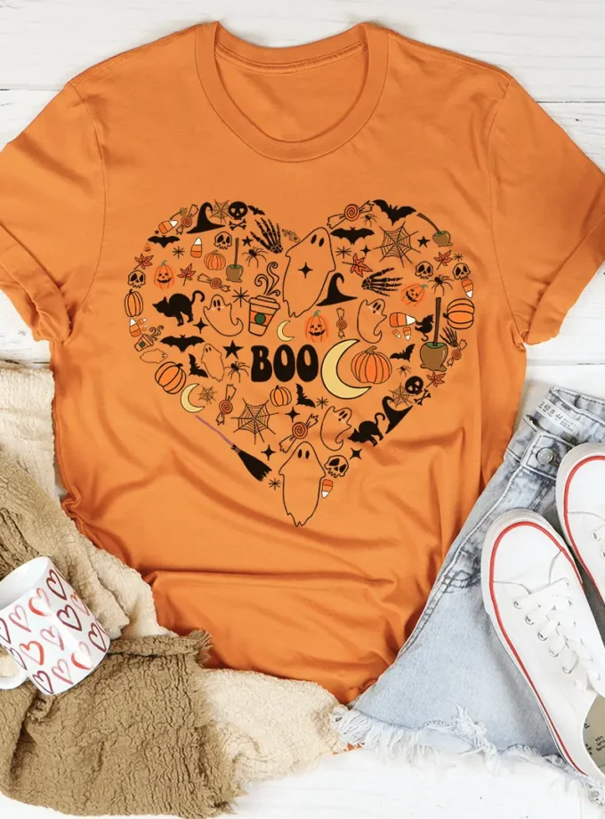 Love Halloween Doodle T-Shirt